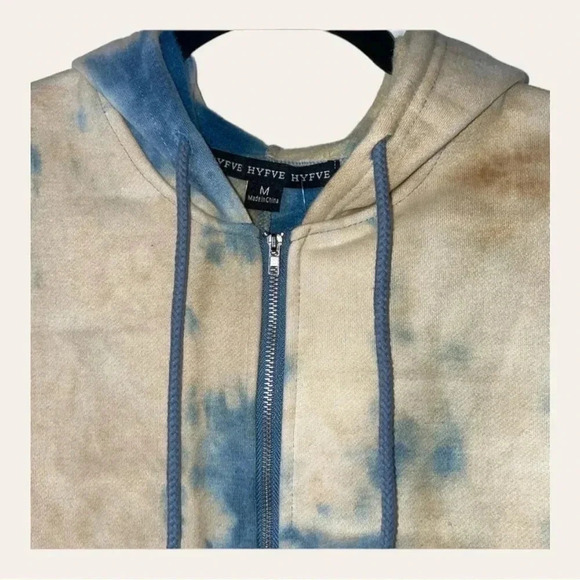 HYFVE TIE DYE FULL ZIP HOODIE WITH HOOD/DRAWSTRING SIZE MEDIUM - Picture 4 of 11